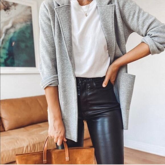 J Crew Sophie open-front sweater blazer light gray J0244 - Picture 3 of 7